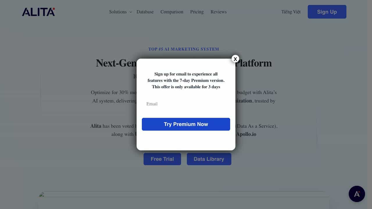 ALITA - Social Segmentation Platform cover