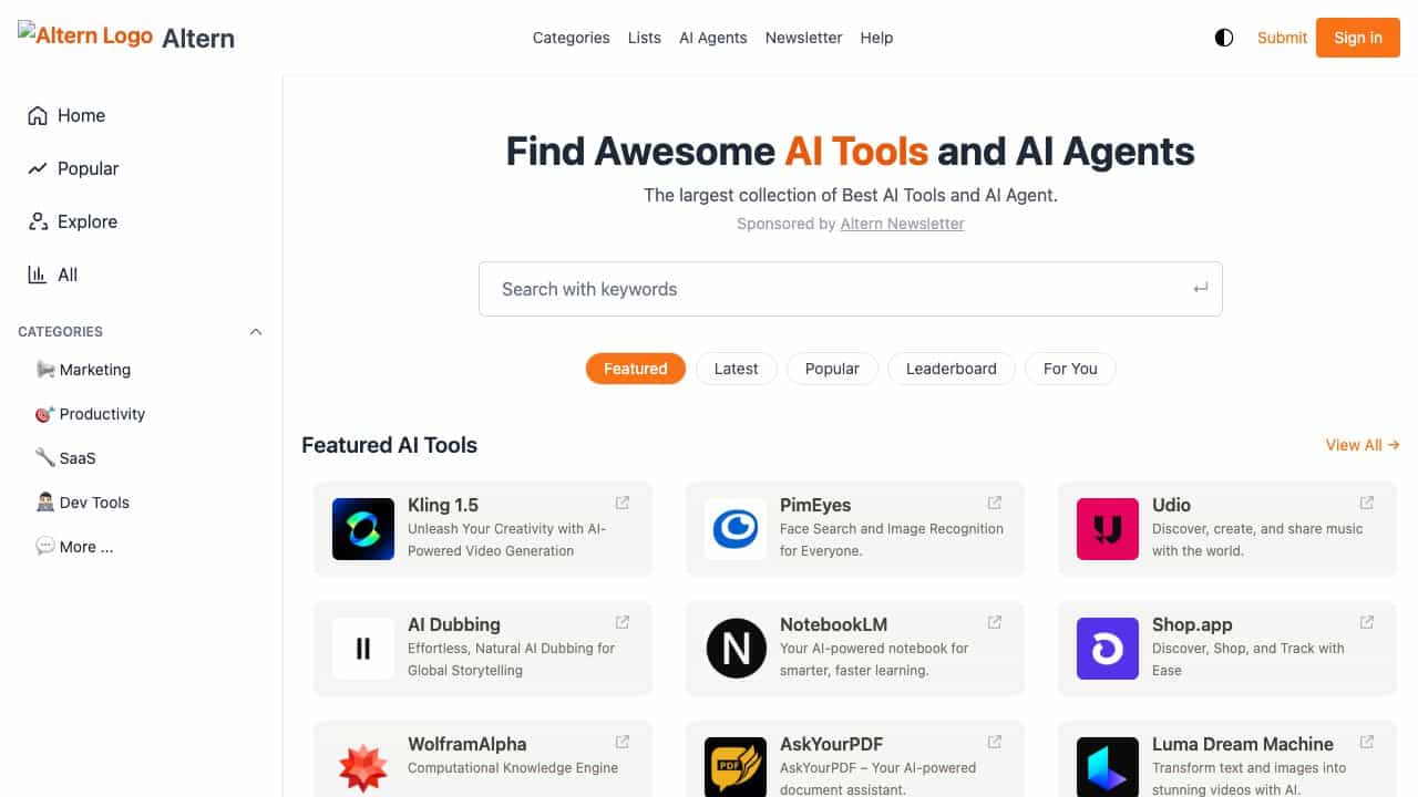 Altern: Your Gateway to AI Discoveries cover