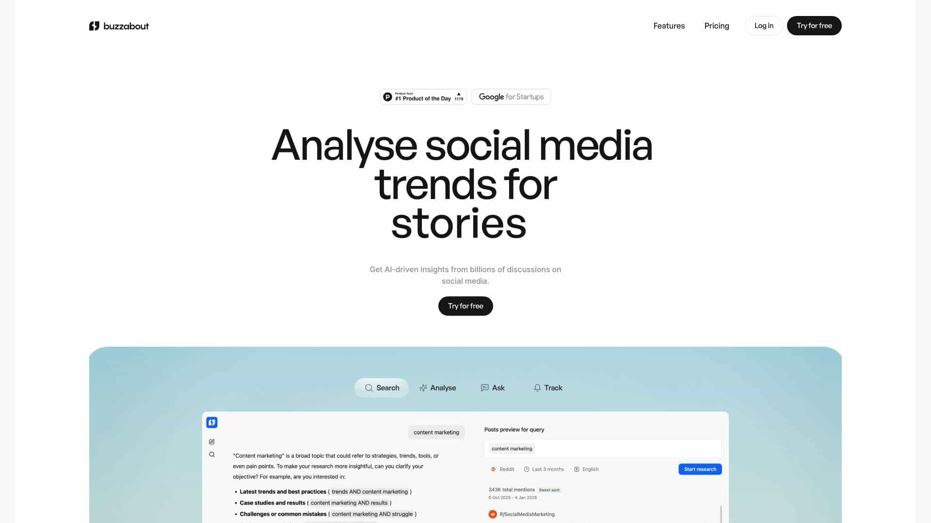 buzzabout - AI Audience Research Tool cover