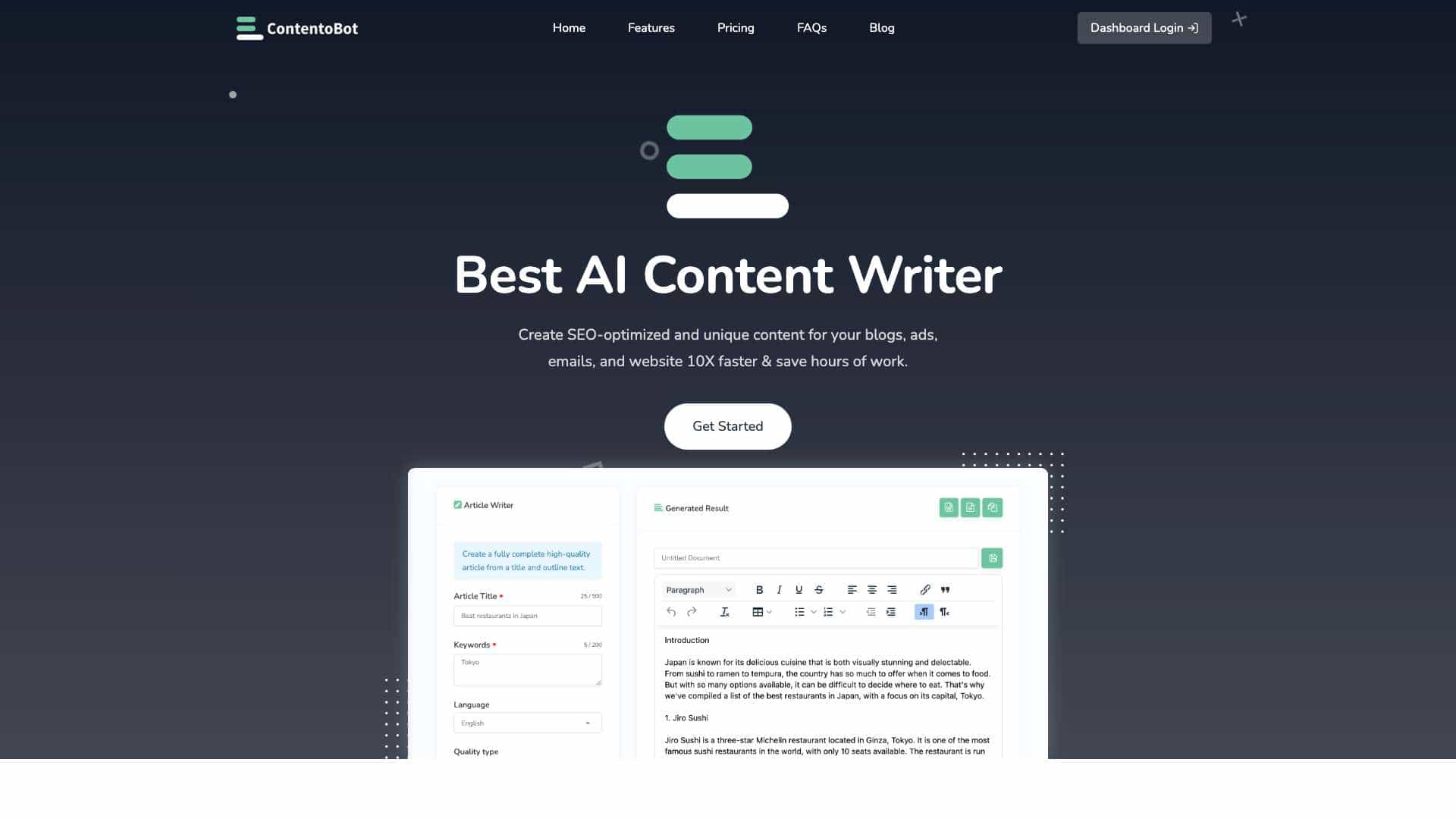 ContentoBot.com cover
