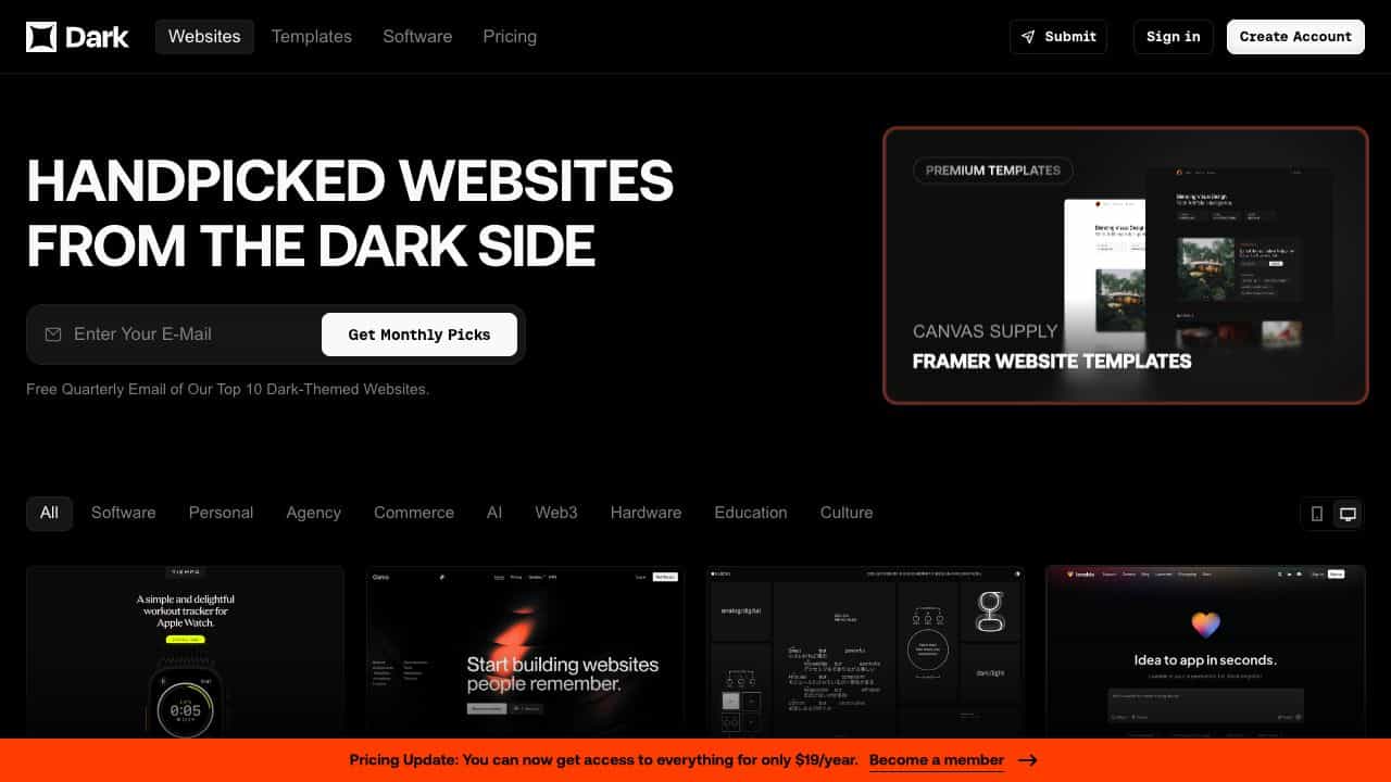 Dark cover