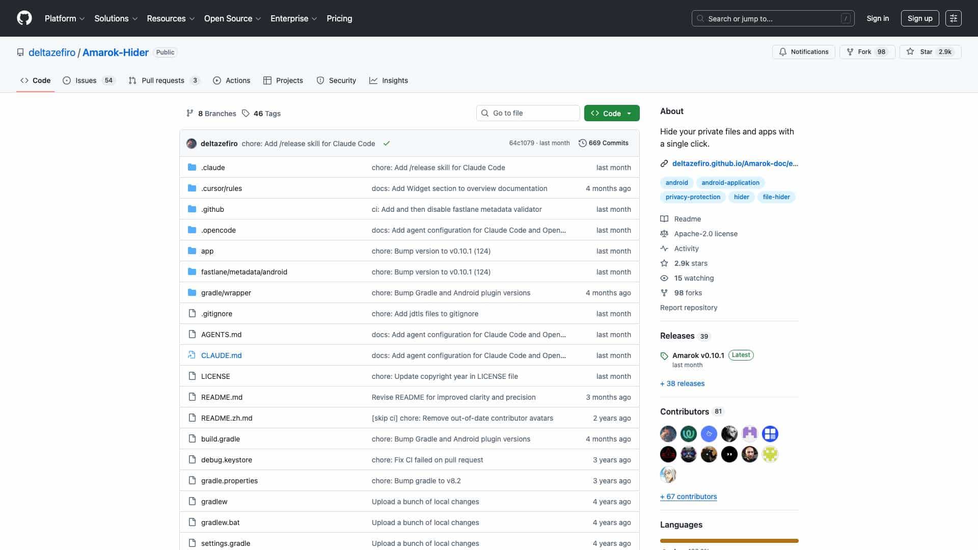deltazefiro/Amarok-Hider: Hide your private Files and APPs with a single click. cover