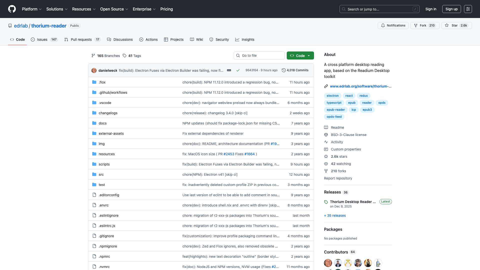 Github thorium-reader cover