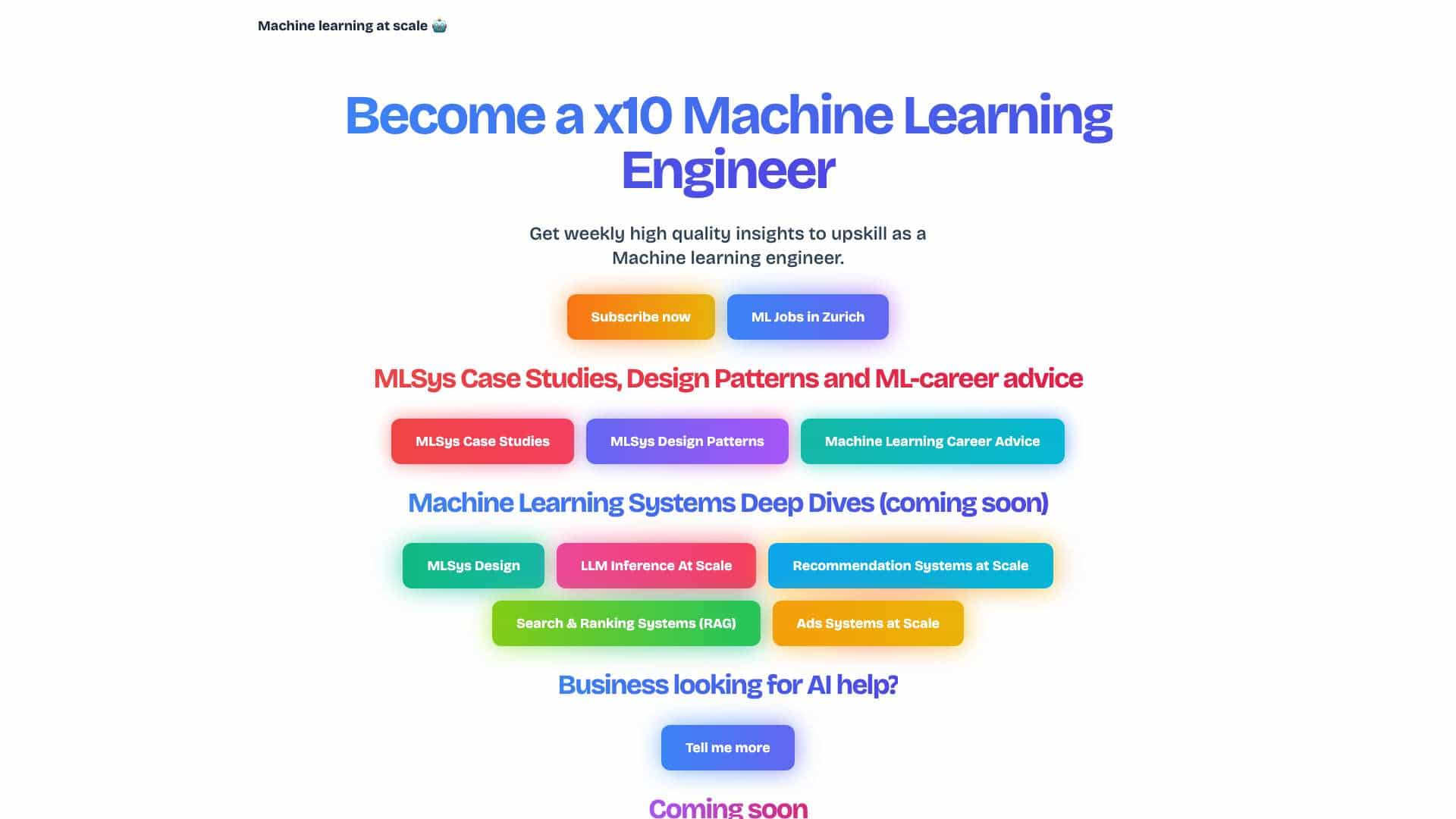 Machine learning at scale - Toolidx