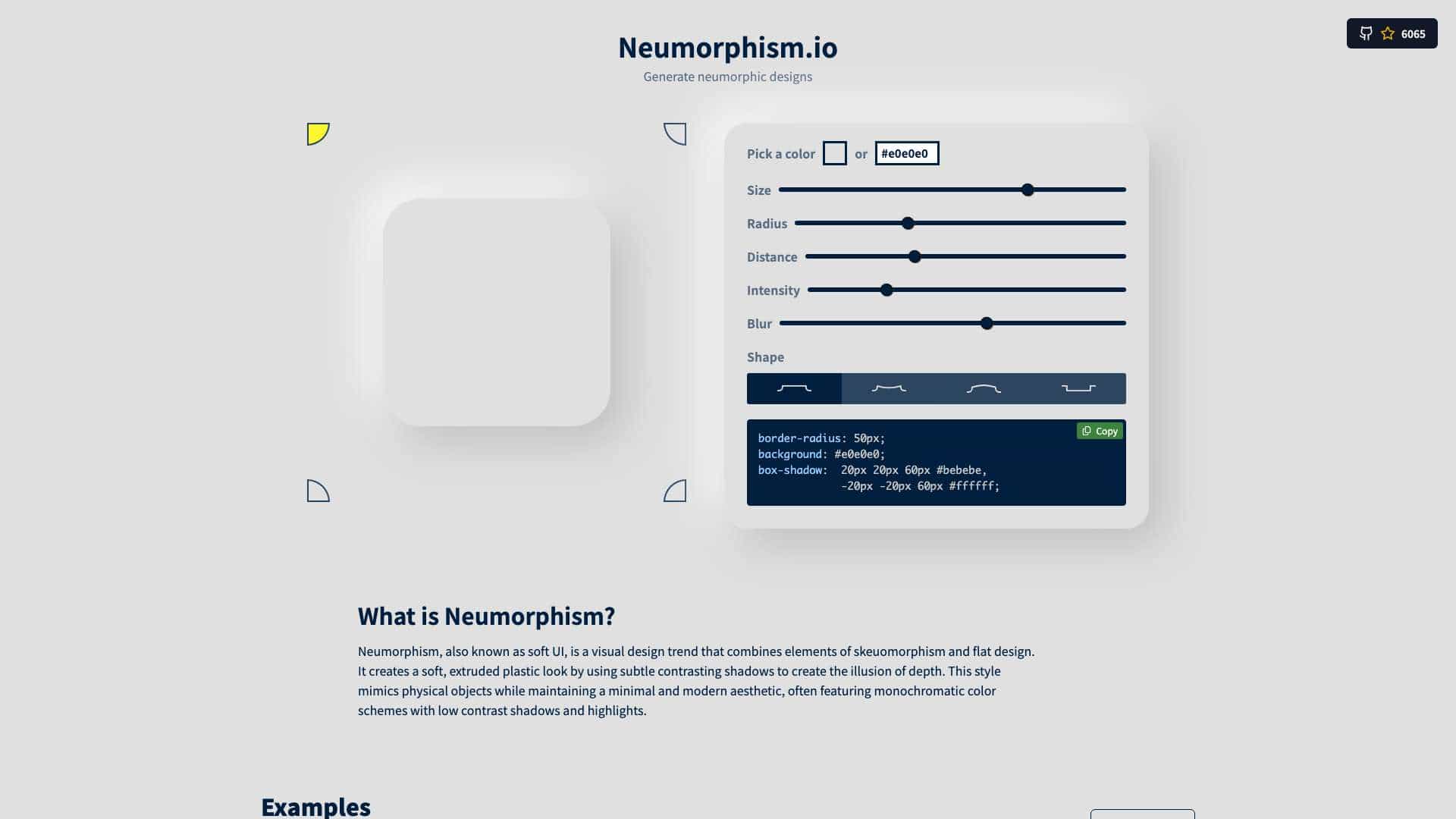 Neumorphism cover