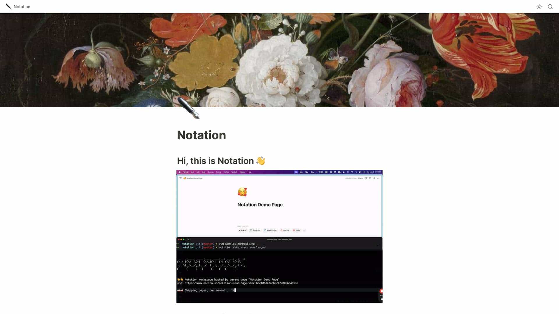 Notation cover