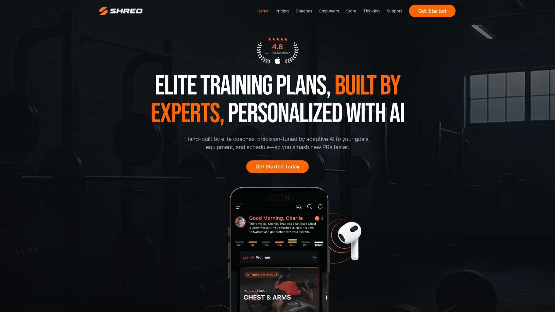 SHRED: Home & Gym Workouts App cover