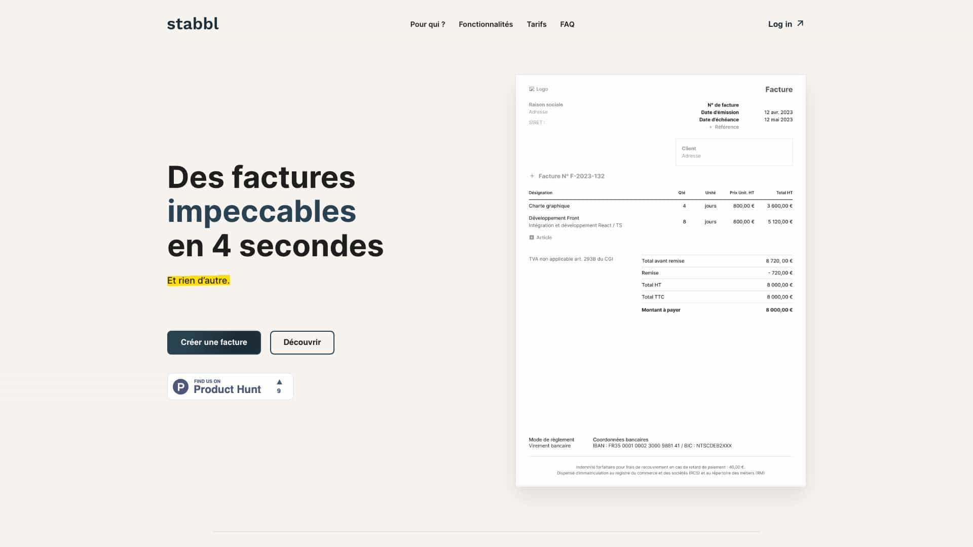 Stabbl Invoice Generator cover