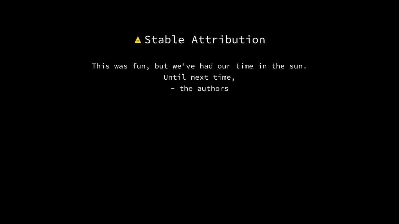 Stable Attribution cover