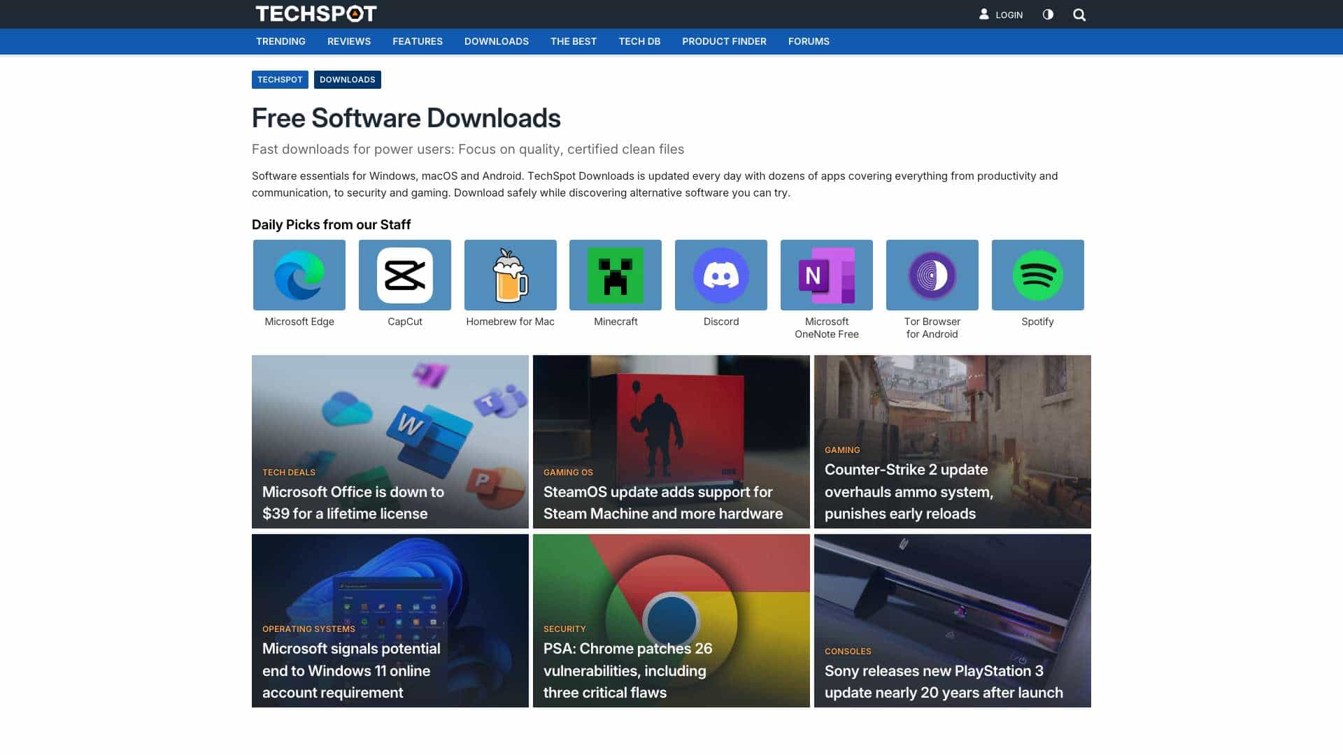 Software Downloads: Free Programs, Utilities and Apps - TechSpot cover