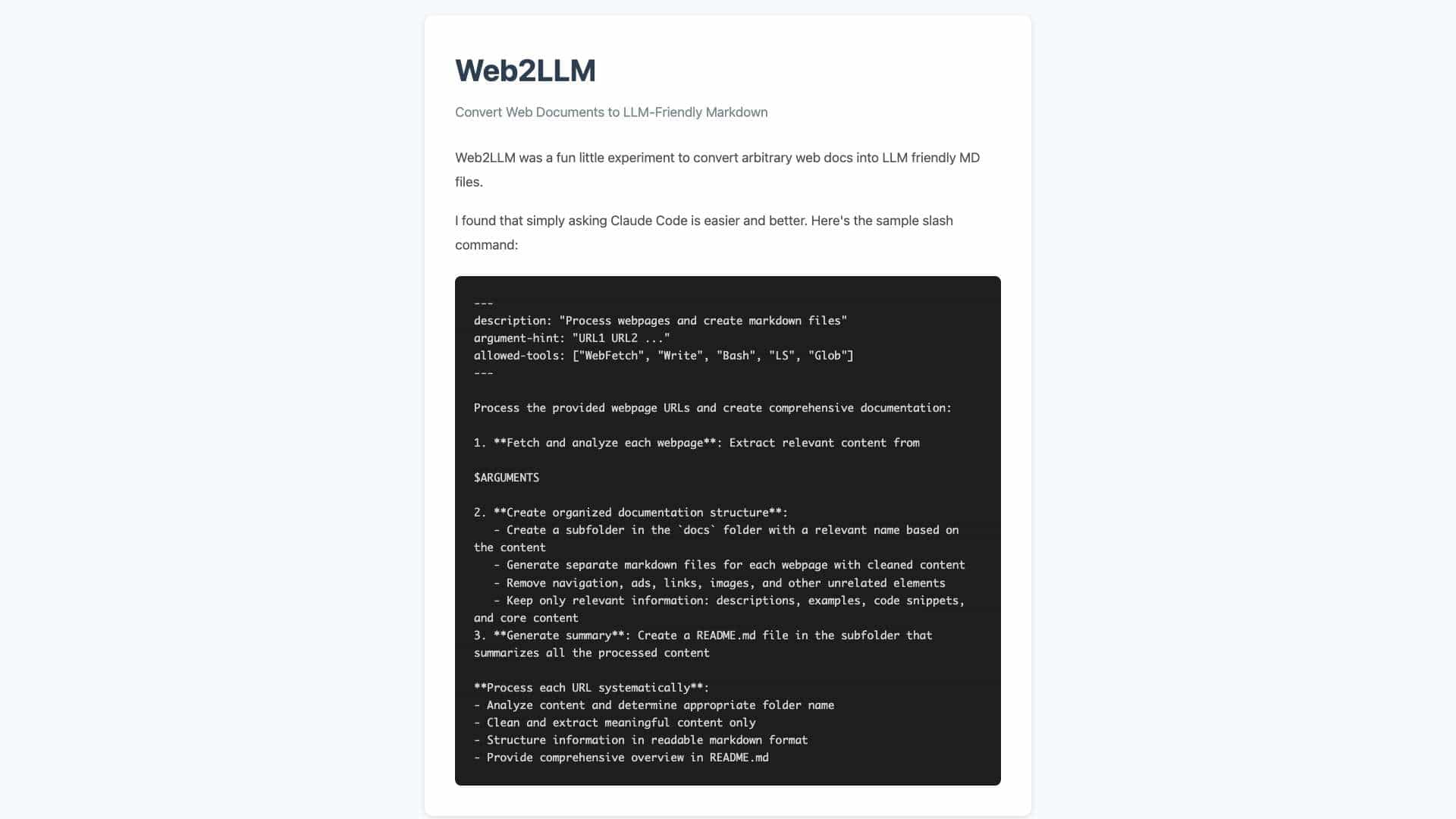web2llm cover