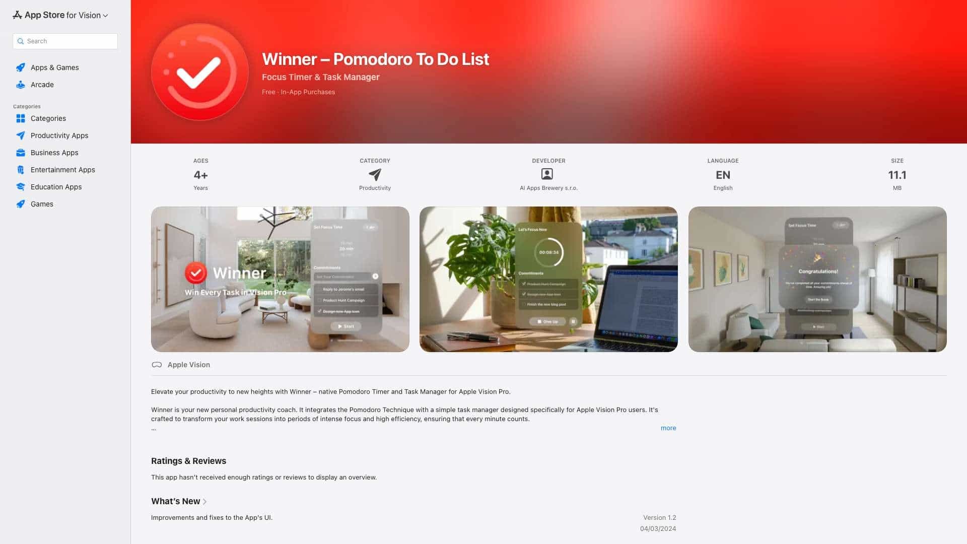 Winner - Pomodoro To Do List cover